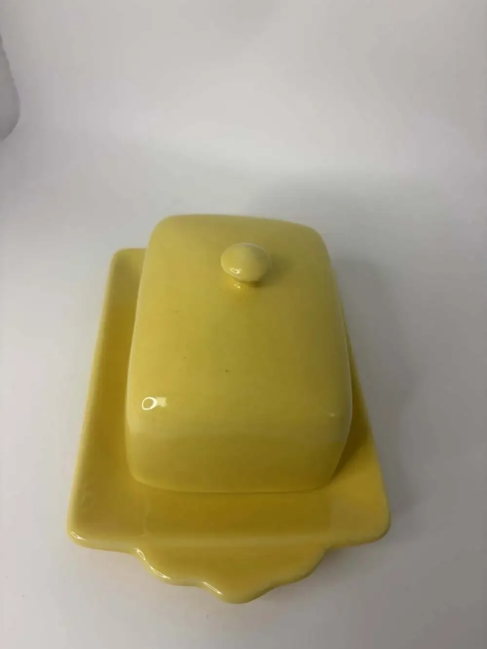 Biscuit Half Stick Butter Dish, Yellow Microwave And Dishwasher Safe